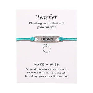 Teacher Gift Card Bracelets