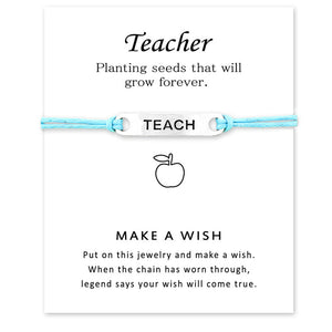 Teacher Gift Card Bracelets