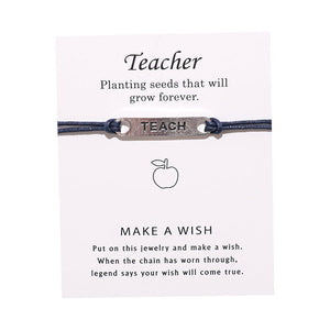 Teacher Gift Card Bracelets