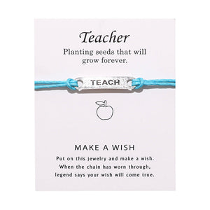 Teacher Gift Card Bracelets