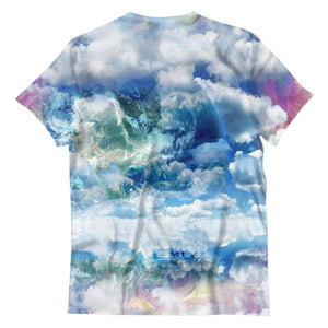 Heaven Rose Doves Blue In Loving Memory Forever Missing You Memorial Upload Photo Personalized T-shirt