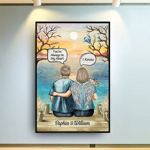 Still Talk About You Widow Middle Aged Couple - Memorial Gift - Personalized Custom Canvas Print