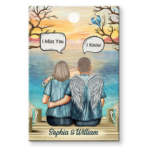 Still Talk About You Widow Middle Aged Couple - Memorial Gift - Personalized Custom Canvas Print