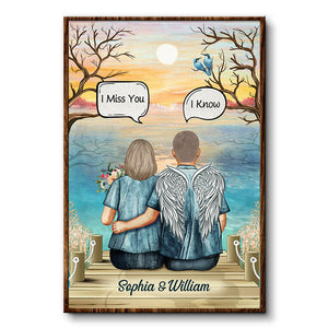 Still Talk About You Widow Middle Aged Couple - Memorial Gift - Personalized Custom Canvas Print