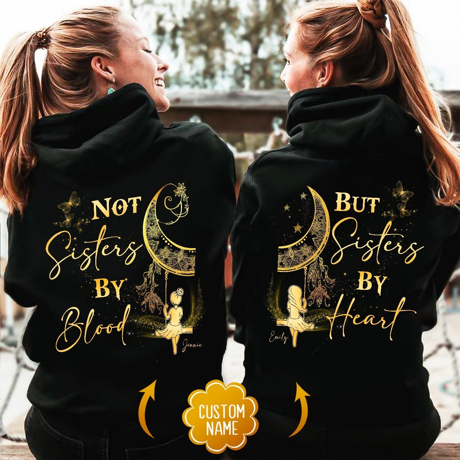 Personalized Not Sisters By Blood But Sisters By Heart Bestie Hoodie