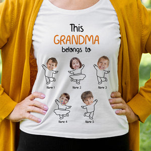 Personalized This Mom Grandma Belongs To Kids T-shirt, Gift For Mom Mother's Day