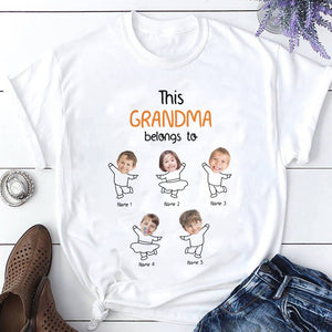 Personalized This Mom Grandma Belongs To Kids T-shirt, Gift For Mom Mother's Day