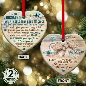 To My Husband Personalized Heart Ornament