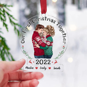 Transparent Christmas Ornament - Christmas Gift - Family - Our First Christmas Together (Custom Acrylic Ornament)