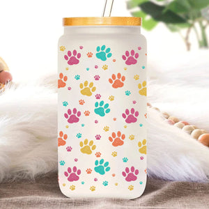 Personalized Tumbler Glass FullPrint - Dog Mom