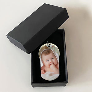 Personalized Drive Safe I Love You Baby Kid Photo Keychain