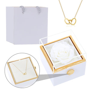 Personalized Engraved Necklace & Eternal Rose Box