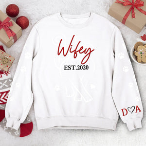 Wifey And Hubby - Personalized Couple Sweatshirt