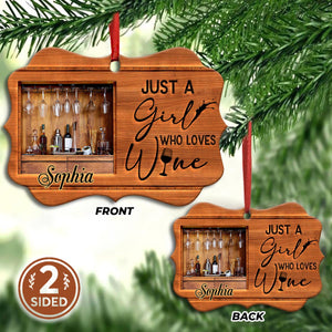 Wine Lover Christmas Personalized Ornament