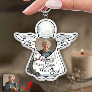 Custom Photo I'm Always With You - Memorial Gift For Family, Friends - Personalized Angel Doll Keychain