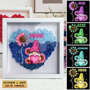 Personalized Unique Leopard Grandma Mom Butterfly Kids Heart Flower Shadow Box