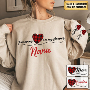 I Wear My Heart On My Sleeve - Personalized Sweatshirt