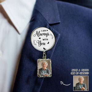 Personalized Memorial Photo Frame Charm Boutonniere Pin-Gift For Family