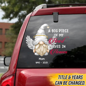 Personalized a Big Peace of My Heart Lives in Heaven Decal