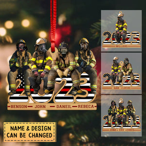 Personalized Gift For Firefighters 2023 Acrylic Ornament