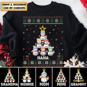 Personalized Title Grandma Snowman Christmas Gift Sweatshirt