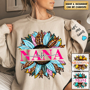 Personalized Grandma/Mom Sunflower Life Sweatshirt