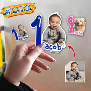 Personalized Baby Kid Birthday Party Favors Magnet