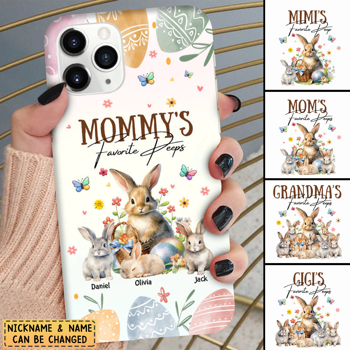 Grandma's Favorite Rabbit Personalized Phone Case