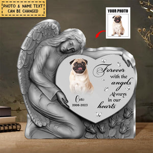 Personalized Angel Heart Memorial Acrylic Plaque