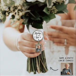 Personalized Memorial Photo Frame Charm Boutonniere Pin-Gift For Family