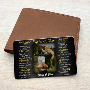 Personalized Whatever You Lack Custom Photo Couple Metal Wallet Card