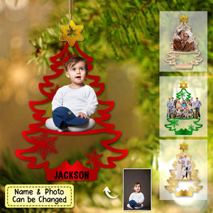 Personalized Christmas Tree Family Custom Photo Ornament