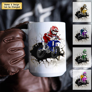 Personalized Gift For Motocross Rider Motorcyclist Crack Mug