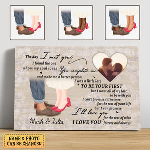 Personalized The Day I Met You Couple Gift Canvas Prints