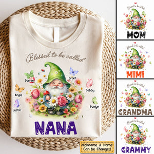 Personalized Grandma's Garden Flowers 100% Pure Cotton T-Shirt