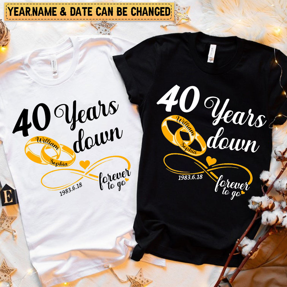 Personalized Wedding Anniversary Couple Rings T-Shirt