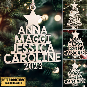 Personalized Family Name Wooden Ornament