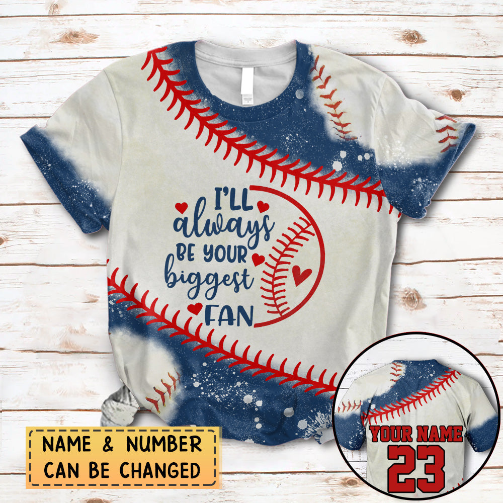 Personalized Shirts Baseball lover I Will Always Be His Biggest Fan 3D All Over Print Shirts