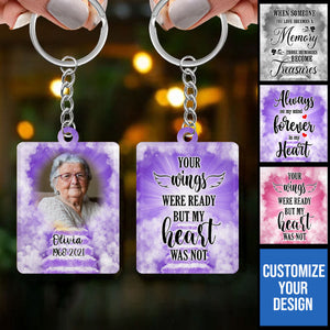 Personalized In Loving Memory Loved One Memorial Cardinal Keychain