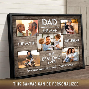 Best Dad Gift Father’s Day Gift Unique Personalized Canvas Print