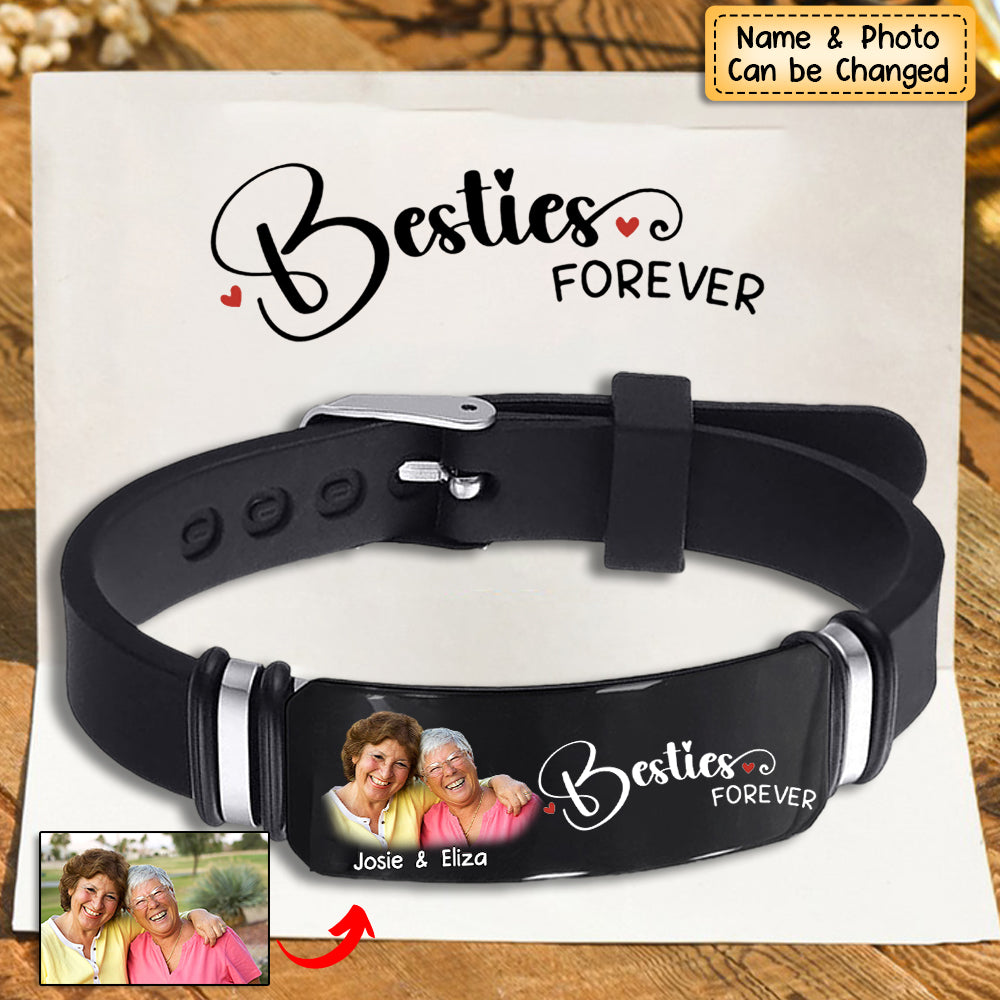 Personalized Always Sisters Friends Engraved Bracelet