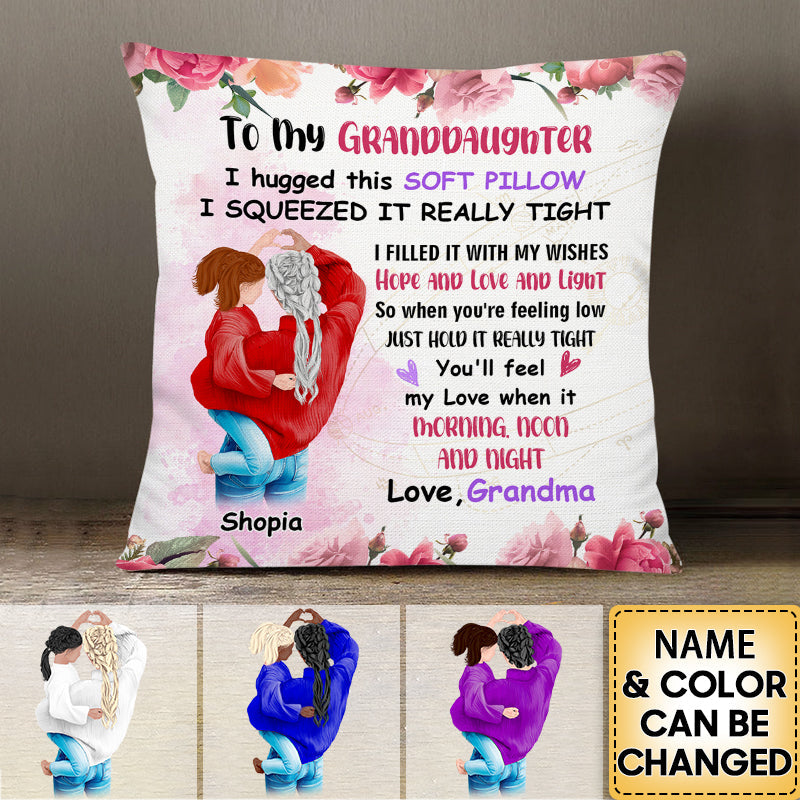 Personalized To my Granddaughter Hope Love Light Pillow Cover