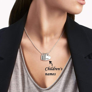 Mother's Day Gift Personalized Love Heart Pendant Necklace