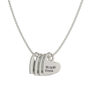 Mother's Day Gift Personalized Love Heart Pendant Necklace