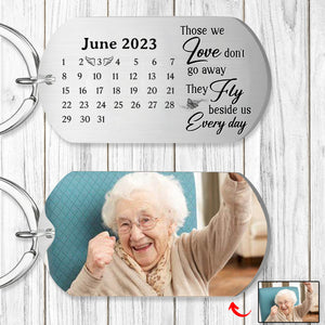 Personalized The day you Left Memorial Stainless Steel Keychain