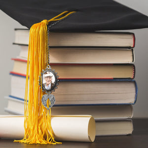 Personalized Graduation Cap Decoration Memorial Photo Tassel Wings Charm