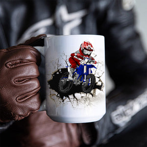 Personalized Gift For Motocross Rider Motorcyclist Crack Mug