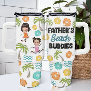 Grandma Beach Buddies - 3D Inflated Effect Printed - Personalized Custom Photo 40oz Stainless Steel Tumbler