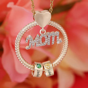 For The Greatest Mother-Mother's Love Necklace With Custom Name&Birthstone Beads