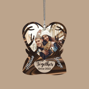 Deer Couple Personalized Acrylic Car Ornament Best Gift For Couple